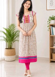 Designer Embroidered Cotton Kurta