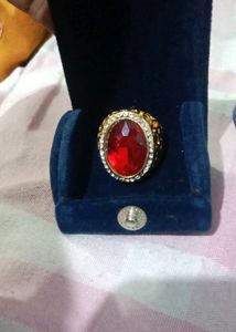 Red Colour Earrings, Bracelet And Ring Set