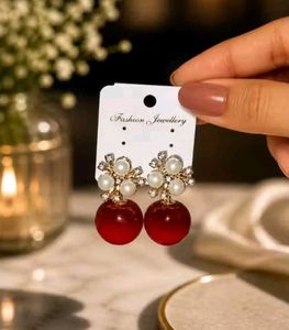 Charming Cherry Pearl Earrings