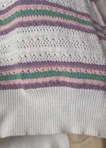 Striped Knit crochet Top🌈
