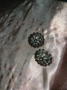Oxidised Silver Floral Ring &amp; Earrings Combo 💍✨