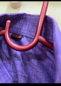 Classic Purple Linen Blend Shirt