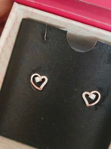 Rose Gold Heart Earrings