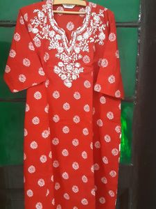 Two Kurtas Biba Red Fashor Musturd