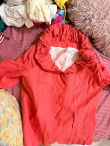 Zara Chic Coral Jacket top