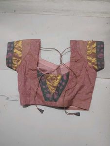 Elegant Pink Brocade Blouse