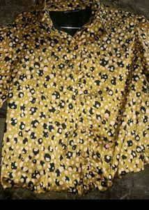 Stylish Leopard Print Button-Up Top
