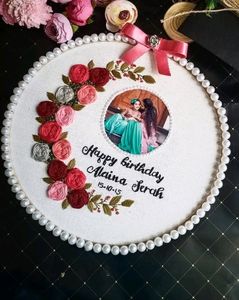 Hand Embroidered Photo Hoop