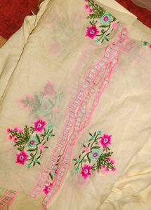 combo offer Embroidered Cream Kurta