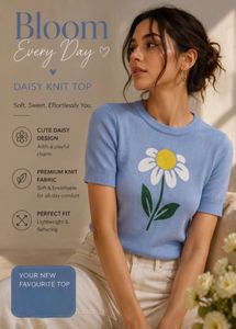 Cute Daisy Knit Top