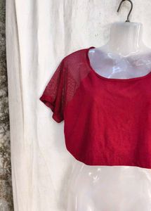 Sheer Mesh Crop Top