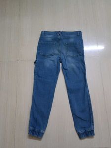 Stylish Blue Denim Cargo Pants