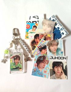 juhoon bagcharm + stickers combo