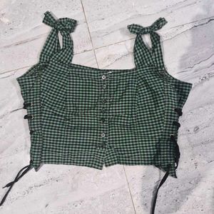 Cute Gingham Crop Top