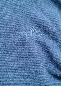 Men's Blue Decathlon Fleece Quarter Zip Pullover
