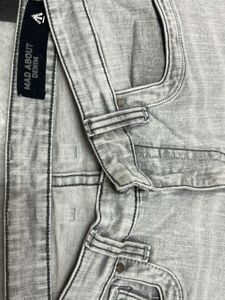 Stylish Light Grey Denim Jeans