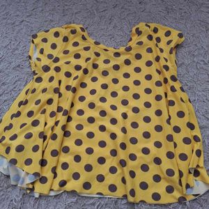 Cute Polka Dot Yellow Top