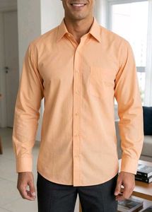 Men's Classic Peach Long Sleeve Shirt