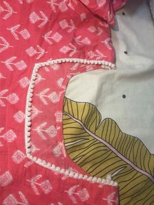 Vibrant Pink Kurti with Unique Print
