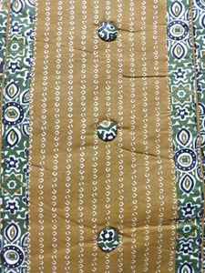 Stylish Mustard Printed Kurta Set(unstitched)
