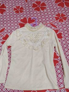 Elegant Pearl Embellished Top