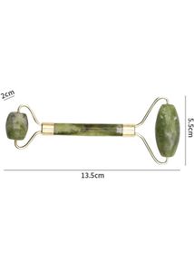 KolorFish Jade Roller,Anti-aging 100% Natural Facial Jade Stone for Face and Eyes Massager-Rejuvenate Skin &amp; Remove Wrinkles (Green)