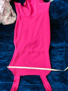 Stylish Pink Bodycon Midi Dress