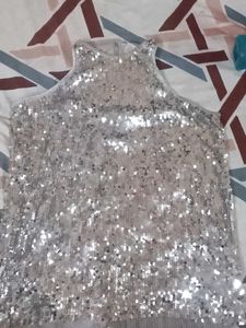 Sparkling Sequin Halter Top