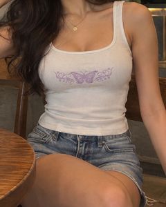 Urbanic White Top with Butterfly Design