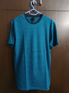 H&M Blue Striped T-Shirt