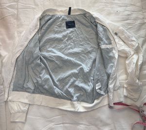 ZARA Men's White Bomber Jacket