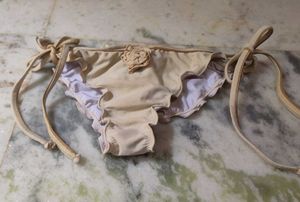 Chic Bikini Bottom with Floral Accent