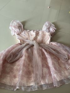 Pink Floral Puff Sleeve Dress
