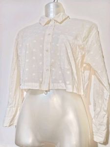 white heart Crop shirt