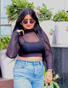 Stylish Black Sheer Crop Top