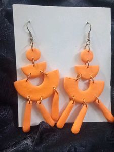 Orange Statement Earrings