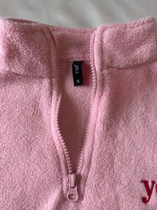 Cute Pink Fleece/Teddy Pullover Sweatshirt