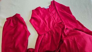 beautiful maroon kurta set