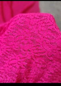 Vibrant Pink Textured Dupatta