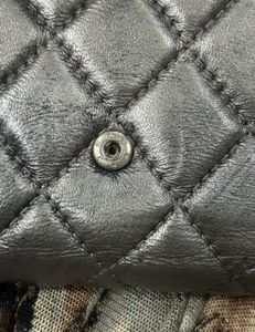 RARE Chanel Lucky Charms Silver Quilted Wallet