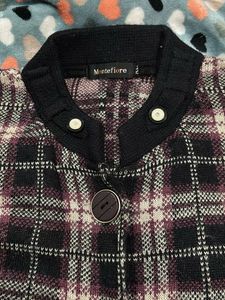 Plaid Wool Blend Coat