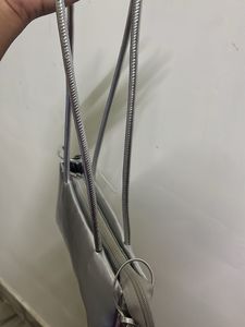 Silver Metallic Shoulder Bag