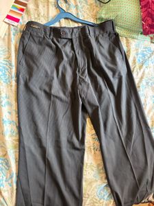 Classic Grey Striped Dress Pants