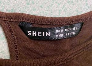 Brown 'Honey' Graphic Crop Top