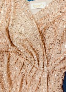 Sparkling Sequin Maxi Dress with High Slit