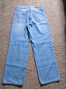 Light Wash Ripped Wide Leg Jeans