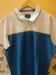 Louis philLippe white  blue cotton T shirt