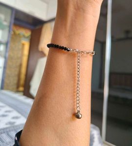 Black Beaded Butterfly Anklet And Braclet