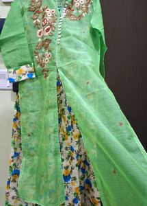 Floral Print Ethnic Gown