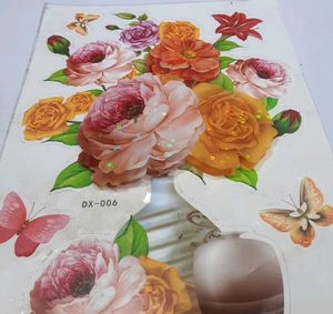 Room Decor Floor Pot  8D Sticker